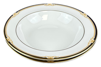 Wedgwood Cavendish Rim Soup Bowl 8'' Bone China England Set of 2