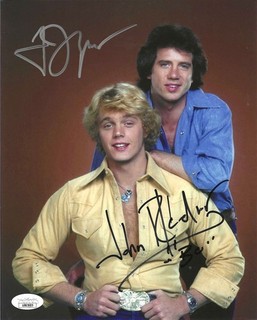 Dukes of Hazzard Tom Wopat/John Schneider Autographed Bo and Luke 8x10 W/JSA COA