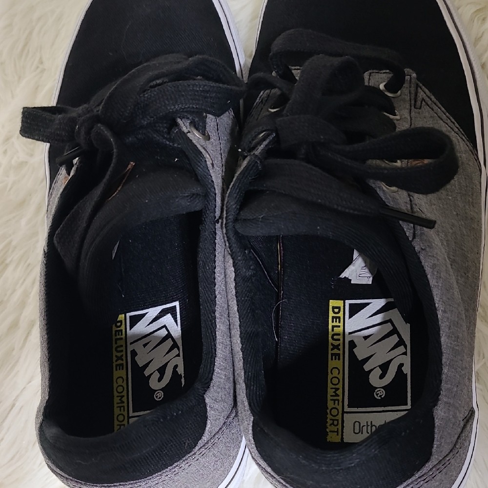 VANS Deluxe Comfort Men's Black and Gray Lace-Up Sneakers - Size 8.5 thumbnail 10