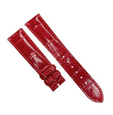 Genuine Patek Philippe Red Alligator Leather Band - 20mm x 16mm