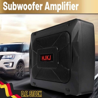1200W Untersitz-Aktiv-Subwoofer +Kabelset Auto Bassbox Kompakt Lautsprecher Bass