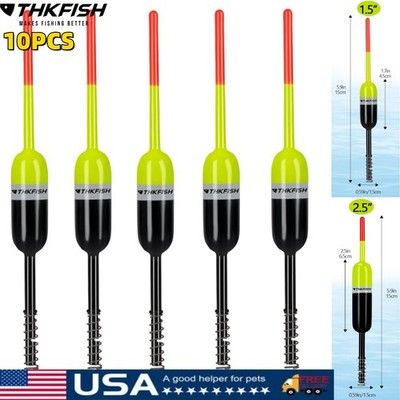 10PCS Fishing Bobbers Classic Float Fishing Bobber with Buoyant Balsa Body Fixed