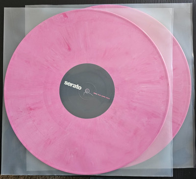 SUPER RARE  PINK  Mixars Serato DJ 12  Control Vinyl + TTL  Switchmat!