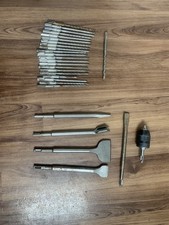 Sds Assorted Bits And Chisels And Adapter Set Old Job Lot