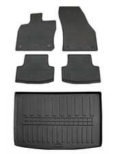 Gummi Fußmatten Kofferraumwanne für Seat Ateca Skoda Karoq Gummimatten Set