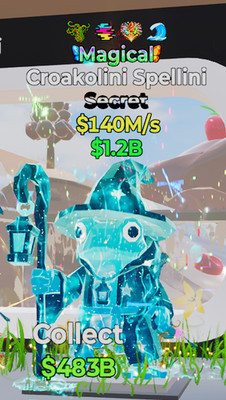 Steal the Brainrot   Croakolini Spellini Magical 140M/s (FN)