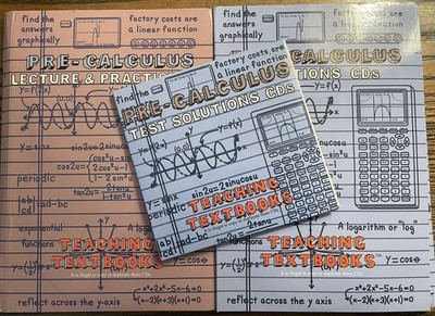 Teaching Textbooks PRE-CALCULUS LECTURE/PRACTICE & SOLUTIONS CD's Sets 15 disc's