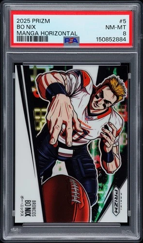 2025 PANINI PRIZM MANGA HORIZONTAL #5 BO NIX PSA 8