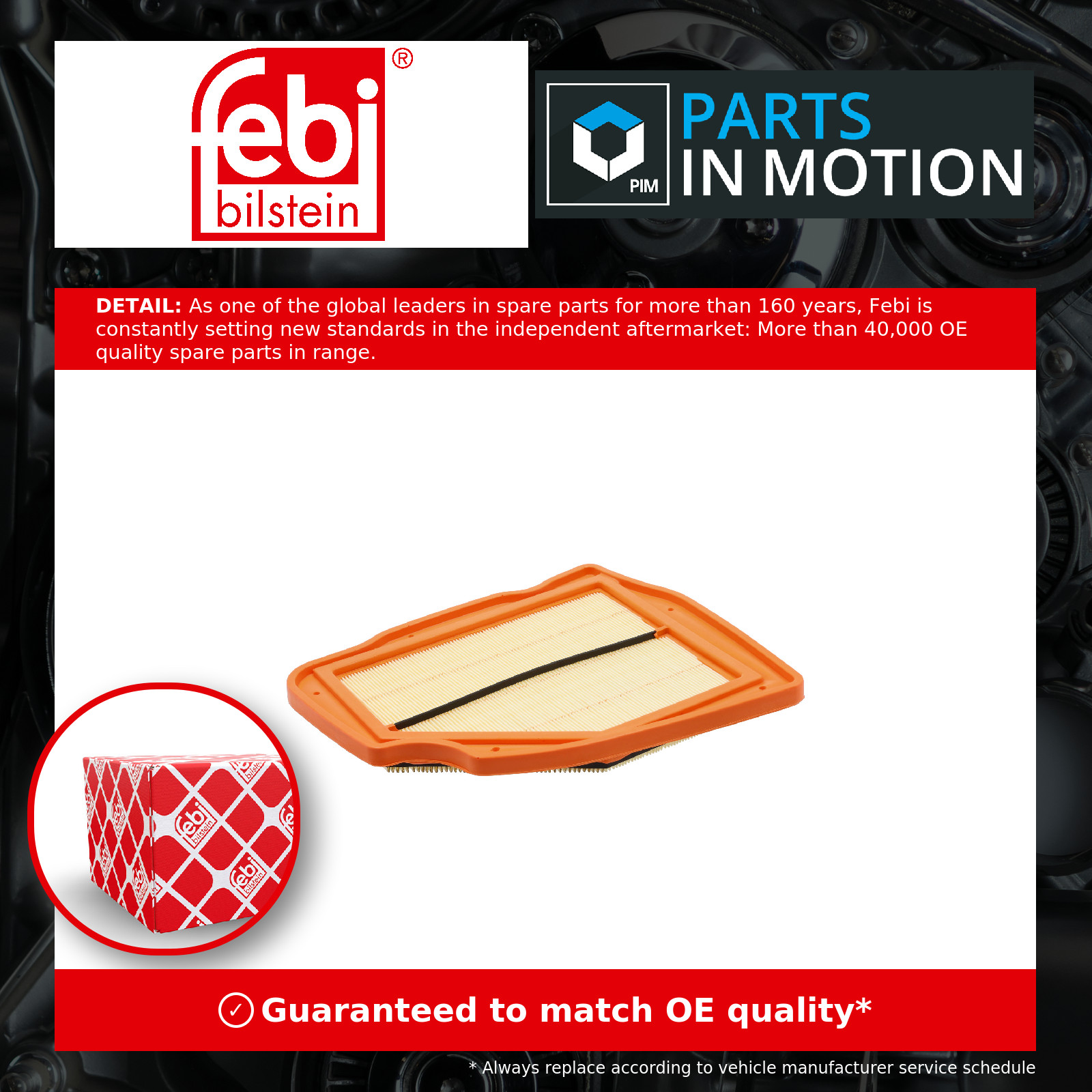 Air Filter 198649 Febi 13715A1BC47 Genuine Top Quality Guaranteed New