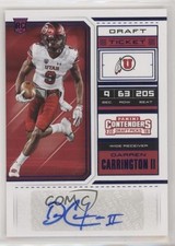 2018 Contenders Draft Picks Ticket Blue Foil Darren Carrington II #204 Auto u3v