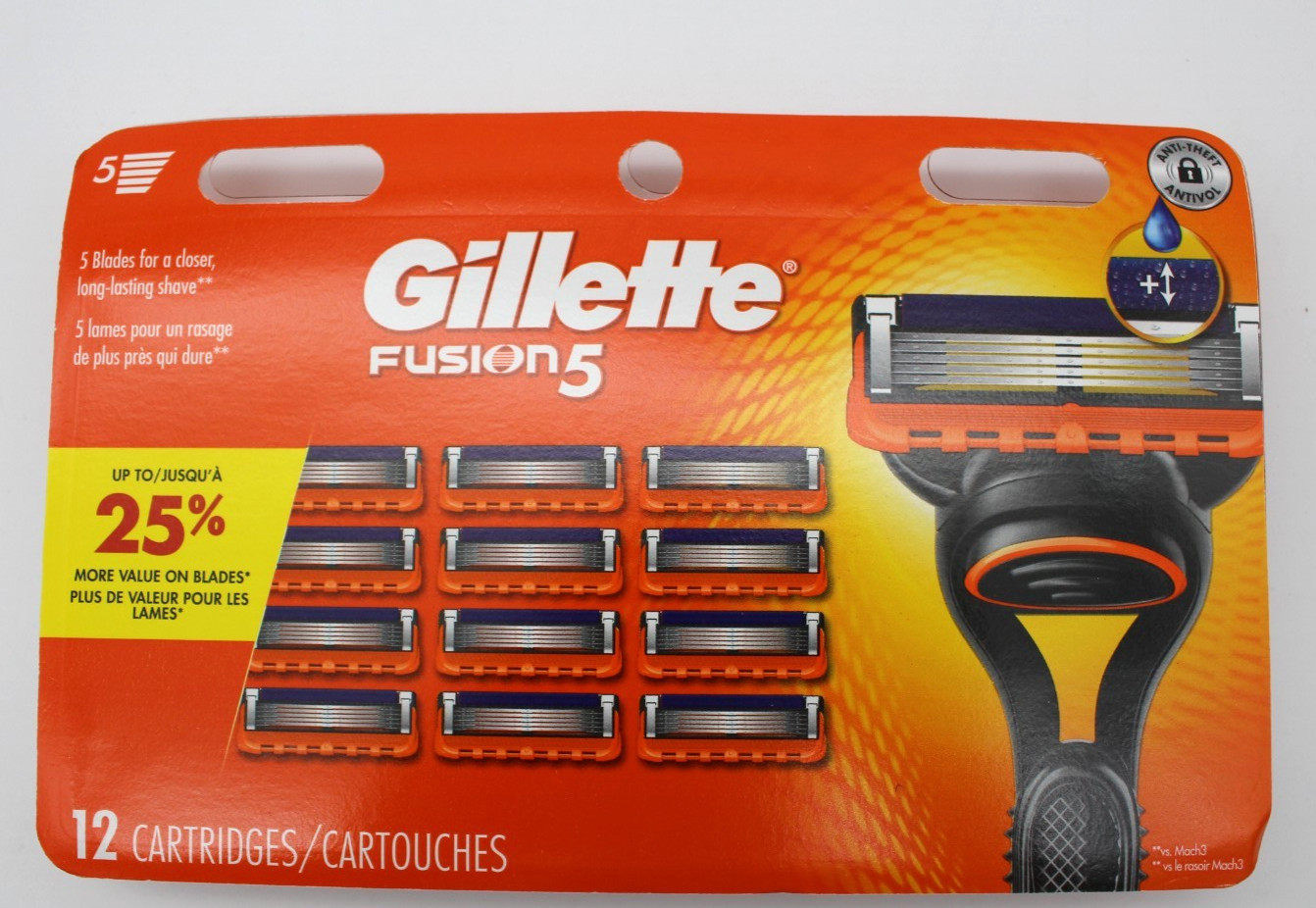 Gillette Fusion 5 Razor Blades 12 Cartridges - Brand New