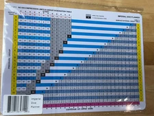 Imperial Dive Planner Plastic Recreational Table for Scuba NEW