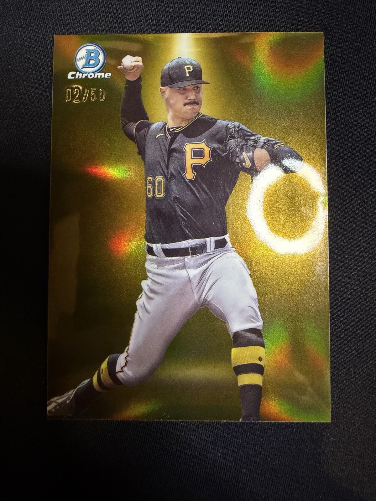 2024 Paul Skenes Bowman Chrome Spotlights /50 Gold Refractor