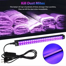 New     48 LED UV Black Light Bar Fixtures Ultraviolet Lamp US Strip Plug Party