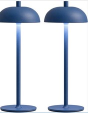 Cordless LED 12" Small Table Lamps Set of 2, Portable Touch Desk Lamp, 3 Dimming