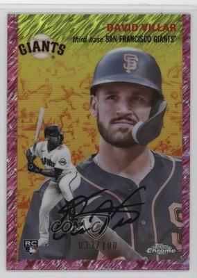 2023 Topps Chrome Platinum Anniversary /100 David Villar #48 Rookie RC 0m0