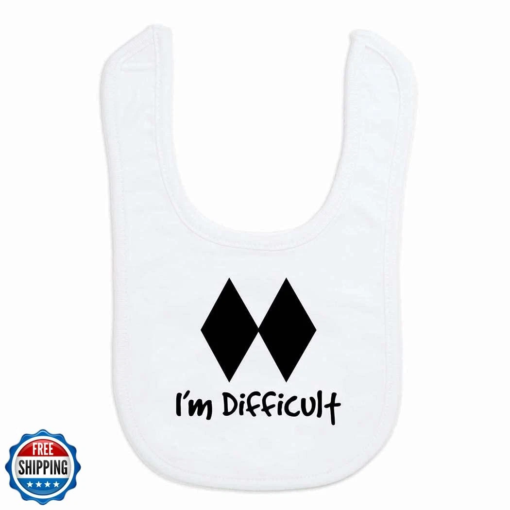 ChalkTalkSPORTS Skiing and Snowboarding Baby and Infant Bib | I'm Difficult |