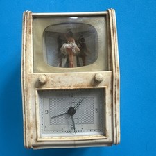 Vintage Goldb&uuml;hl Musikalischer Wecker TV Tanzen Ballerina Bradley Stil