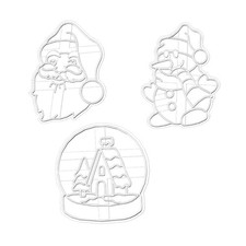 Snowballs Snowman Baking Manual Biscuits Mold Grade Plastic Fondant Mould