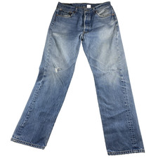VTG Y2K Levis 501XX Jeans Mens 34x34 Blue Button Fly Cowboy Workwear Fade READ