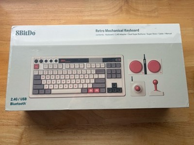 8Bitdo Retro Mechanical Programmable Keyboard 2.4G/USB Bluetooth New