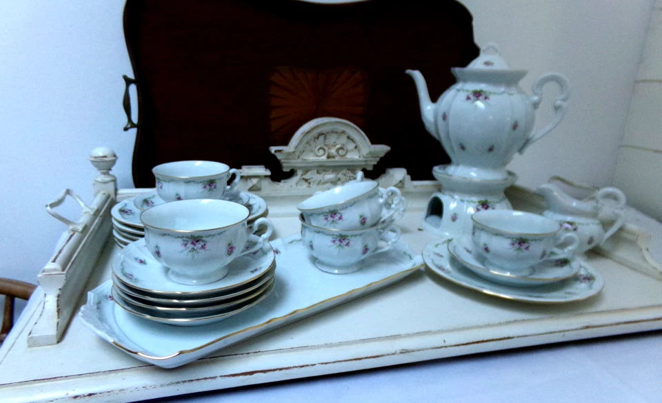 Kaffee- Teeservice Fürstenberg - Anna Carina - Tina / mit Kuchenplatte Stövchen - Bild 2 von 4