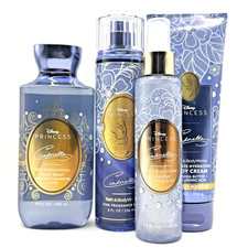 Bath  Body Works Disney Princess Cinderella 4-Piece Set Mist Cream Wash Diamond