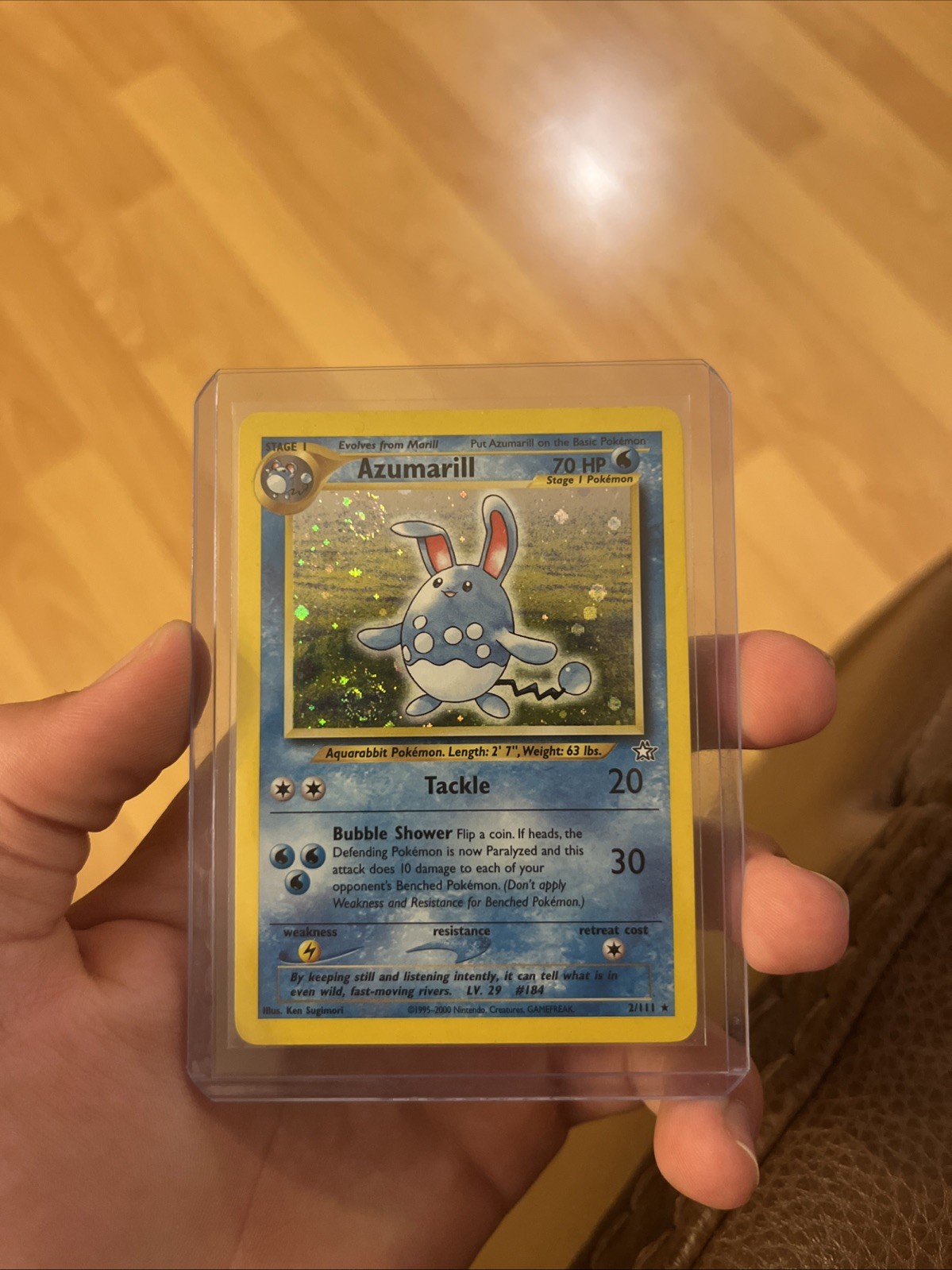 Pokémon TCG Azumarill Neo Genesis 2/111 Holo 1st Edition Holo Rare MINT/NEAR MIN
