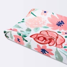 Plush Changing Pad Cover In Bloom - Pink Floral - Cloud Island