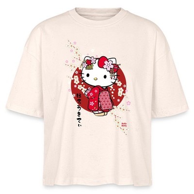 Hello Kitty Japan Kimono Kirschblüten Stanley/Stella Frauen Boxy Bio-T-Shirt
