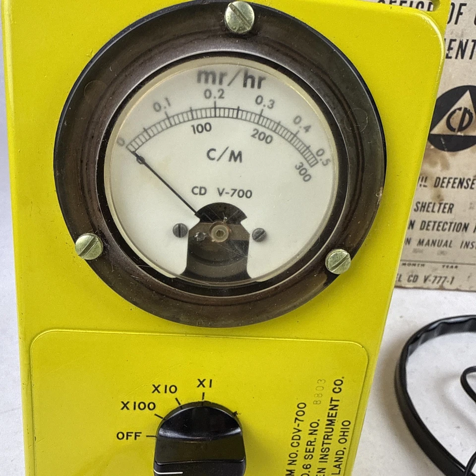 Lote De Contador Geiger Defensa Civil CDV-715 CDV-700 Dosímetro De Colección Años 60 Kit *Ver Foto 3 de 4