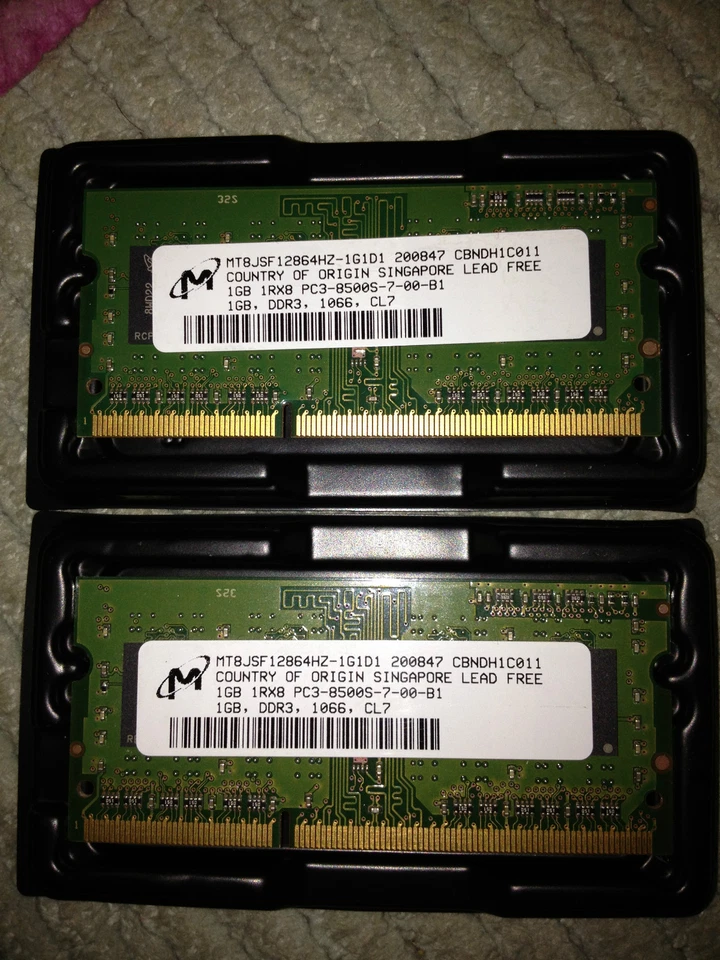 MICRON Memory for Apple iMac/Mac Mini/Macbook 2GB =1GBx2, DDR3, 1066MHZ PC38500S - Image 2 of 2