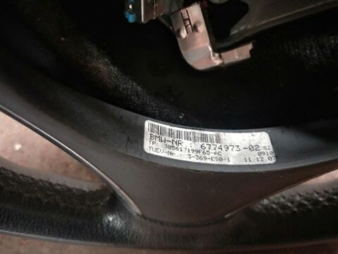 BMW E93 CONVERTIBLE COUPE STEERING WHEEL ( BLACK LEATHER) FITS 05- 08 6774973-02 - Picture 4 of 8