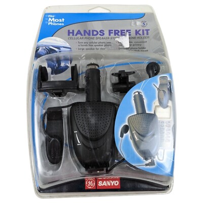 VTG GE SANYO Hands Free Car Kit Speaker Nokia Motorola Cell Phone NEW Rare
