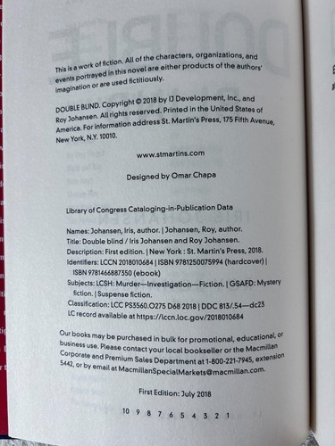 Iris & Roy Johansen, Kendra Michaels Books 2 & 6: Sight Unseen; Double Blind - Picture 13 of 13