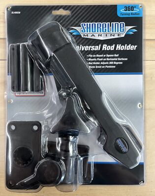 Shoreline Marine Universal Rod Holder 360º Turning Radius Round or Square Rail