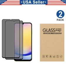 2PCS Privacy Tempered Glass Protector For Samsung Galaxy A21 A21S A23 A24 A25