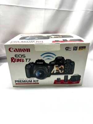 Canon EOS Rebel T7 DSLR Camera EF-S 18-55mm and EF 75-300mm Double Zoom Lens Kit