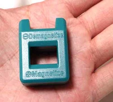 1PC Mini 2 in 1 Screwdriver Tool Porcelain Demagnetizer Magnetizer Degausser