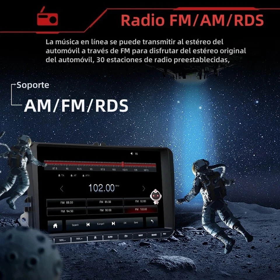 Radio Android  VW Touran 2003-2013 CarPlay AndroidAuto 2Gb/32Gb - Imagen 4 de 4