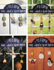 HOLIDAY WELCOME SIGN WITH 20 DESIGNS PLASTIC CANVAS PATTERN INSTRUCTIONS