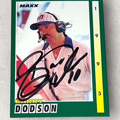 Barry Dodson 1993 MAXX #164 WINSTON CUP VINTAGE NASCAR RACING autographed card