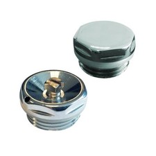 Chrome Blanking Plug & Bleed Valve Set for Radiators & Towel Rails 1/2"BSP