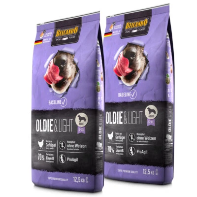 2 x 12,5 kg Belcando Oldie & Light Trockenfutter, wenig aktive oder ältere Hunde
