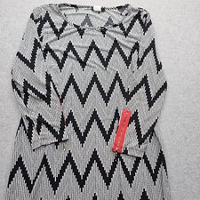 MSK Women's Medium White Wave Pattern Dotted Dress