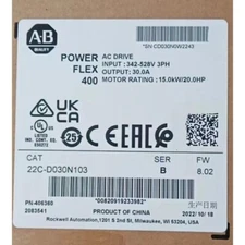 22CD030N103 Allen-Bradley 22C-D030N103 PowerFlex 400 15KW 20HP AC Drive