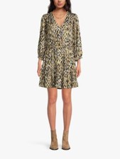 VELVET By Graham & Spencer Yena Printed Mini Dress Gem S $276 C1