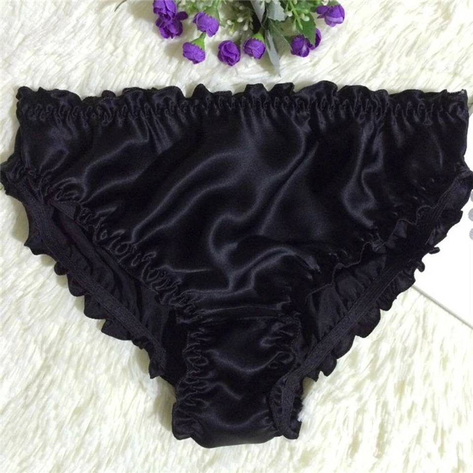 Женские 100% шелковые трусики-бикини со средней посадкой хипстерские трусы нижнее белье оптовые лоты - Изображение 2 из 4
