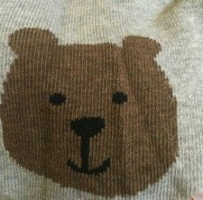 NWT Girls Baby Gap Bear Bottom Tights babyGap Tights 4-5 4 5 gray heather