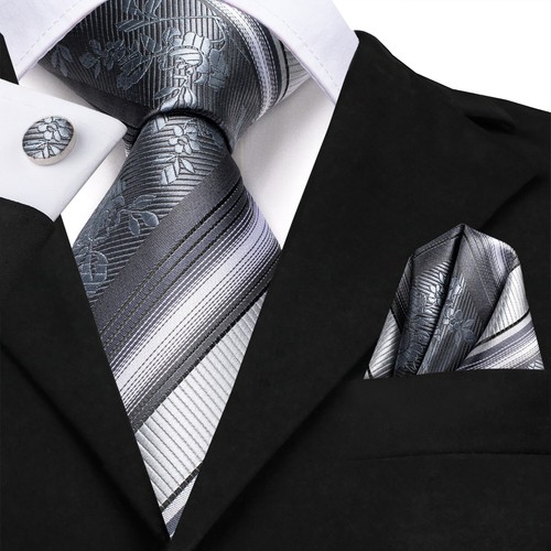 Reino Unido 100 % seda para hombre corbata de cachemira conjunto de corbatas azules a rayas florales negras corbatas de boda - Imagen 198 de 248
